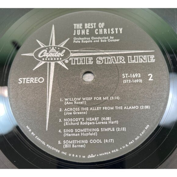 The Best Of June Christy Vinyl Record In Shrink Capitol Star Line ST-1693 LP - Picture 3 of 7